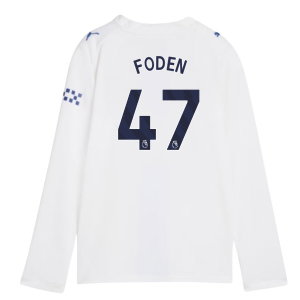 2026-2027 Man City Third Long Sleeve Shirt (Kids) (Foden 47)