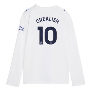 2026-2027 Man City Third Long Sleeve Shirt (Kids) (Grealish 10)