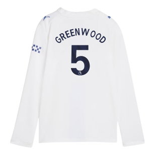 2026-2027 Man City Third Long Sleeve Shirt (Kids) (Greenwood 5)
