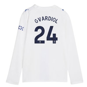 2026-2027 Man City Third Long Sleeve Shirt (Kids) (Gvardiol 24)