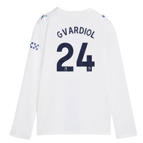 2026-2027 Man City Third Long Sleeve Shirt (Kids) (Gvardiol 24)