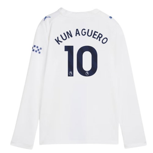 2026-2027 Man City Third Long Sleeve Shirt (Kids) (Kun Aguero 10)