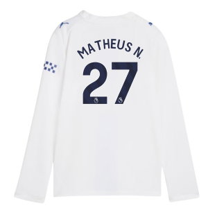 2026-2027 Man City Third Long Sleeve Shirt (Kids) (Matheus N. 27)