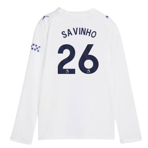 2026-2027 Man City Third Long Sleeve Shirt (Kids) (Savinho 26)