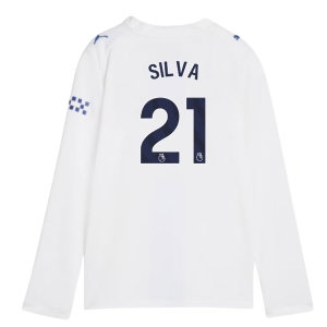 2026-2027 Man City Third Long Sleeve Shirt (Kids) (Silva 21)