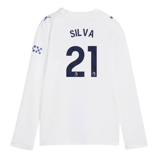 2026-2027 Man City Third Long Sleeve Shirt (Kids) (Silva 21)