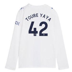 2026-2027 Man City Third Long Sleeve Shirt (Kids) (Toure Yaya 42)