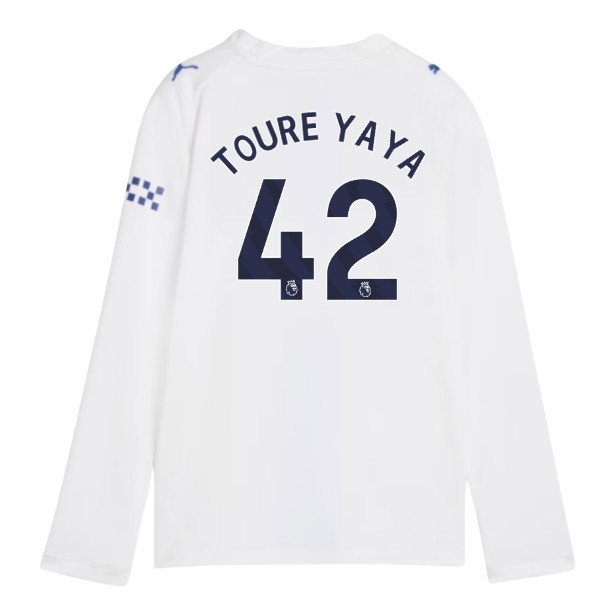 2026-2027 Man City Third Long Sleeve Shirt (Kids) (Toure Yaya 42)