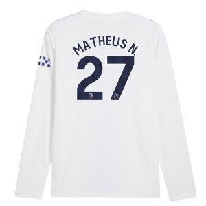 2026-2027 Man City Third Long Sleeve Shirt (Matheus N. 27)