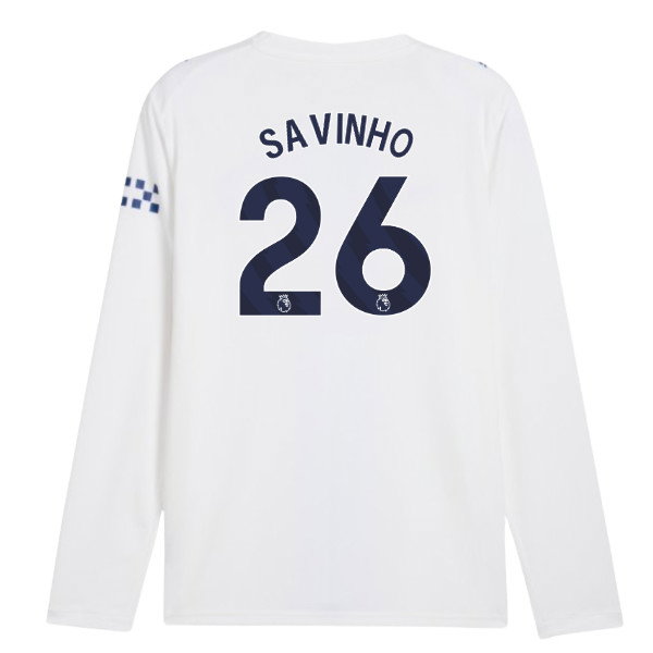 2026-2027 Man City Third Long Sleeve Shirt (Savinho 26)