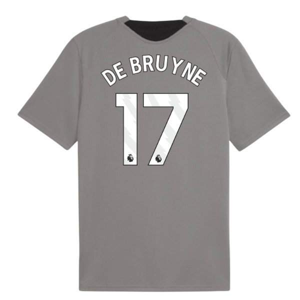 2026-2027 Man City Training Jersey (Cast Iron) (De Bruyne 17)