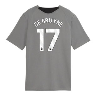 2026-2027 Man City Training Jersey (Cast Iron) - Kids (De Bruyne 17)