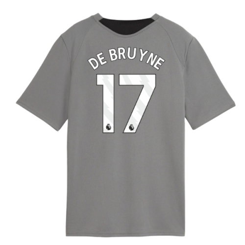 2026-2027 Man City Training Jersey (Cast Iron) - Kids (De Bruyne 17)