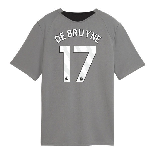 2026-2027 Man City Training Jersey (Cast Iron) - Kids (De Bruyne 17)