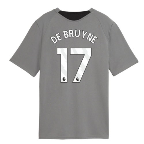2026-2027 Man City Training Jersey (Cast Iron) - Kids (De Bruyne 17)