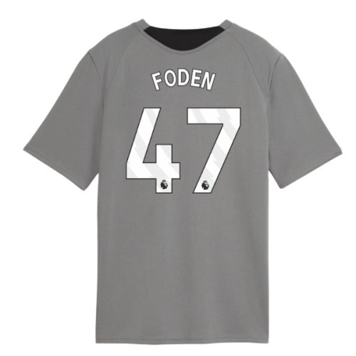 2026-2027 Man City Training Jersey (Cast Iron) - Kids (Foden 47)