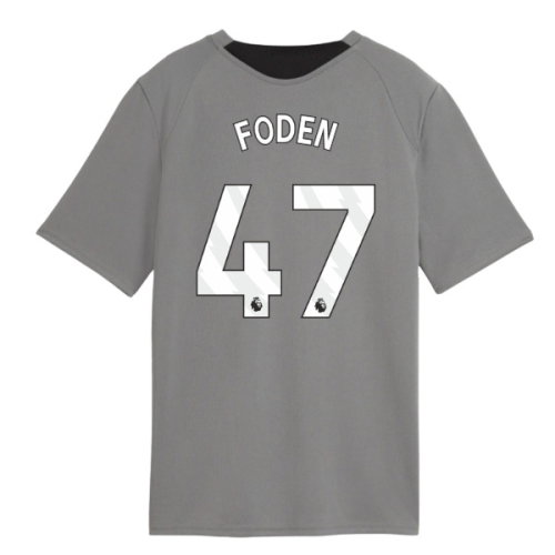 2026-2027 Man City Training Jersey (Cast Iron) - Kids (Foden 47)
