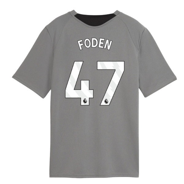 2026-2027 Man City Training Jersey (Cast Iron) - Kids (Foden 47)