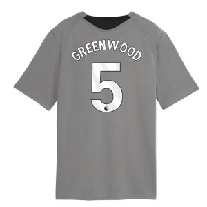 2026-2027 Man City Training Jersey (Cast Iron) - Kids (Greenwood 5)
