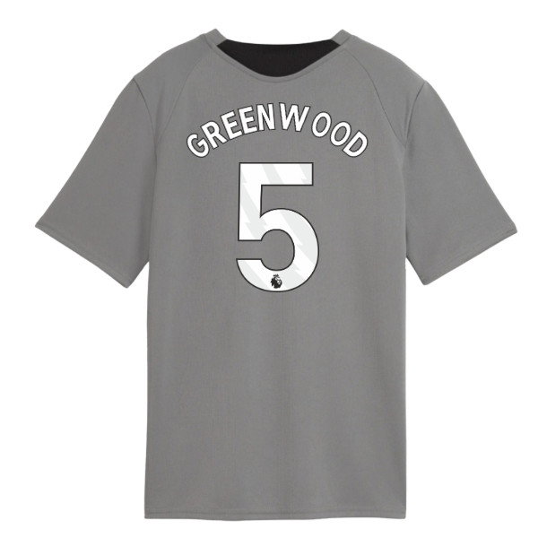 2026-2027 Man City Training Jersey (Cast Iron) - Kids (Greenwood 5)