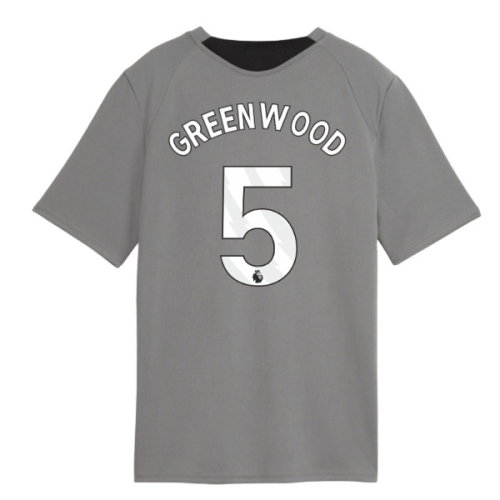 2026-2027 Man City Training Jersey (Cast Iron) - Kids (Greenwood 5)