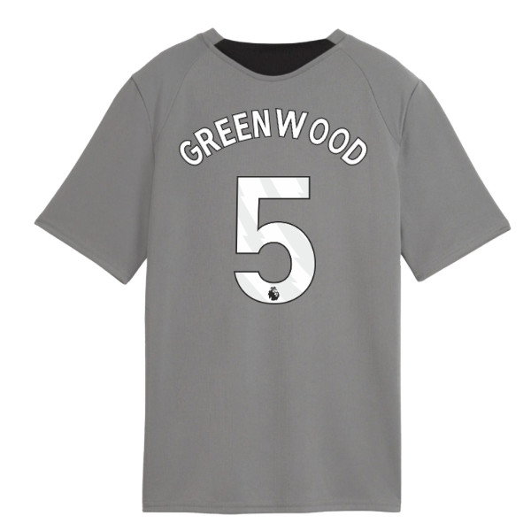 2026-2027 Man City Training Jersey (Cast Iron) - Kids (Greenwood 5)