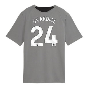 2026-2027 Man City Training Jersey (Cast Iron) - Kids (Gvardiol 24)
