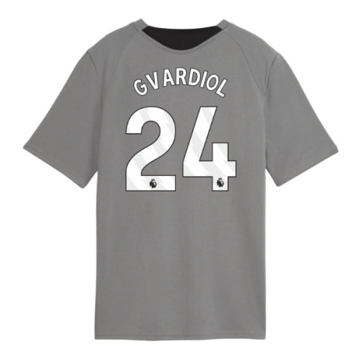 2026-2027 Man City Training Jersey (Cast Iron) - Kids (Gvardiol 24)
