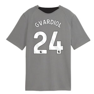 2026-2027 Man City Training Jersey (Cast Iron) - Kids (Gvardiol 24)