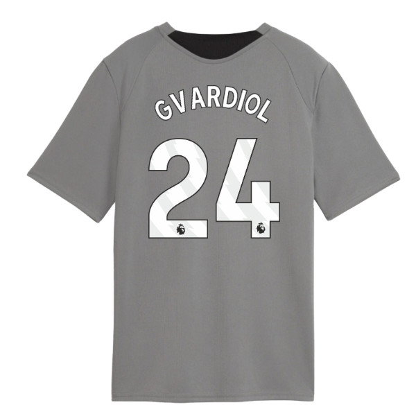2026-2027 Man City Training Jersey (Cast Iron) - Kids (Gvardiol 24)