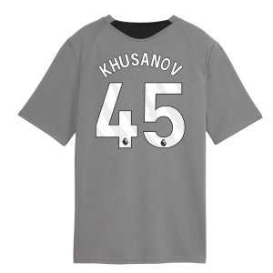 2026-2027 Man City Training Jersey (Cast Iron) - Kids (Khusanov 45)