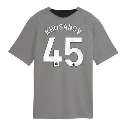2026-2027 Man City Training Jersey (Cast Iron) - Kids (Khusanov 45)