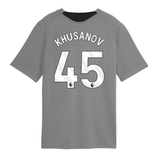 2026-2027 Man City Training Jersey (Cast Iron) - Kids (Khusanov 45)