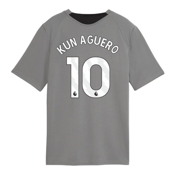 2026-2027 Man City Training Jersey (Cast Iron) - Kids (Kun Aguero 10)