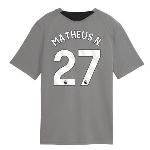 2026-2027 Man City Training Jersey (Cast Iron) - Kids (Matheus N. 27)