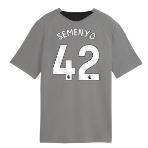 2026-2027 Man City Training Jersey (Cast Iron) - Kids (Semenyo 42)