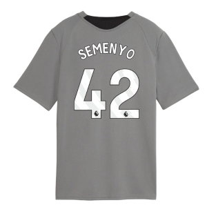 2026-2027 Man City Training Jersey (Cast Iron) - Kids (Semenyo 42)