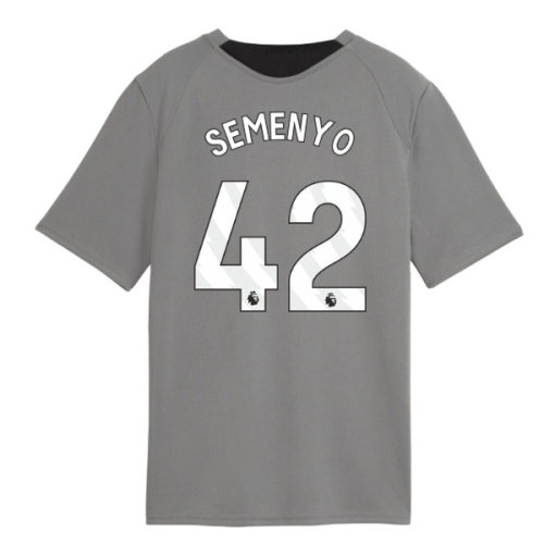 2026-2027 Man City Training Jersey (Cast Iron) - Kids (Semenyo 42)