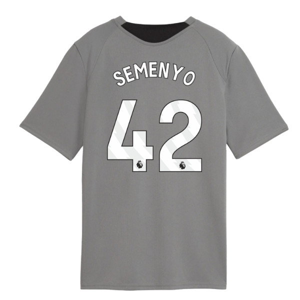 2026-2027 Man City Training Jersey (Cast Iron) - Kids (Semenyo 42)