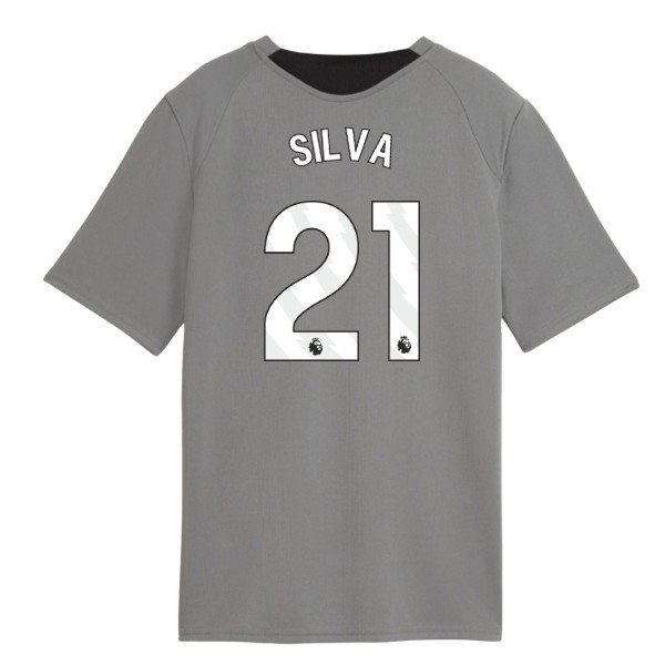 2026-2027 Man City Training Jersey (Cast Iron) - Kids (Silva 21)