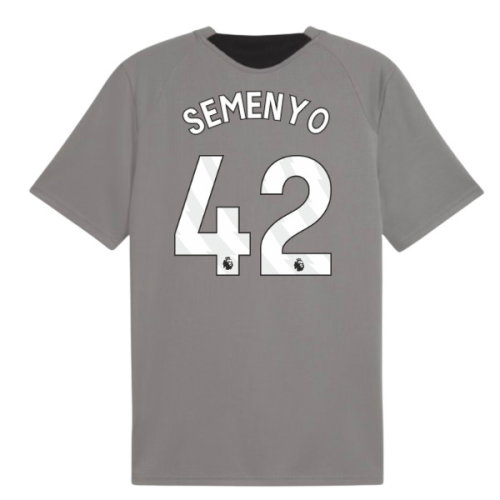 2026-2027 Man City Training Jersey (Cast Iron) (Semenyo 42)