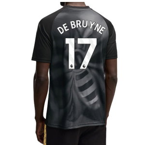2026-2027 Man City Warm Up Jersey (Black) (De Bruyne 17)
