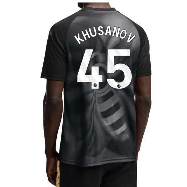 2026-2027 Man City Warm Up Jersey (Black) (Khusanov 45)