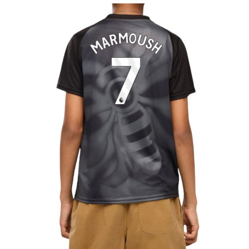 2026-2027 Man City Warm Up Jersey (Black) - Kids (Marmoush 7)