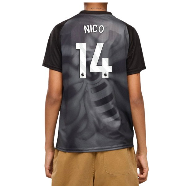 2026-2027 Man City Warm Up Jersey (Black) - Kids (Nico 14)