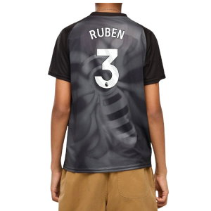 2026-2027 Man City Warm Up Jersey (Black) - Kids (Ruben 3)