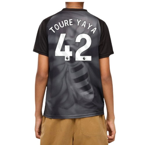 2026-2027 Man City Warm Up Jersey (Black) - Kids (Toure Yaya 42)