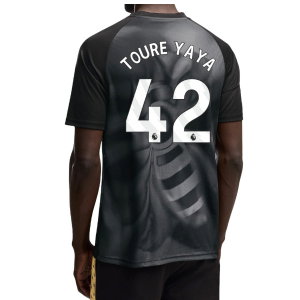 2026-2027 Man City Warm Up Jersey (Black) (Toure Yaya 42)