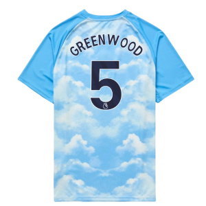 2026-2027 Man City Warm Up Jersey (Icy Blue) (Greenwood 5)