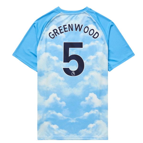 2026-2027 Man City Warm Up Jersey (Icy Blue) (Greenwood 5)